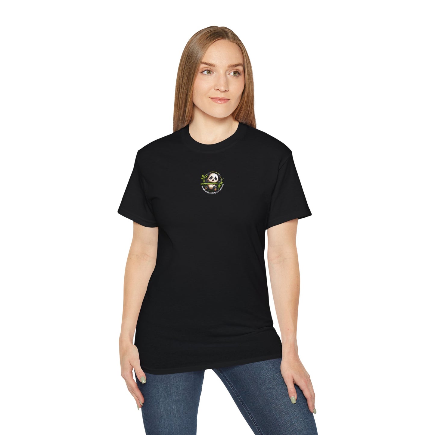 TopBambooImpact Panda Tee, Unisex T-Shirt, Animal Lover Gift, Casual Wear, Eco-Friendly Apparel.