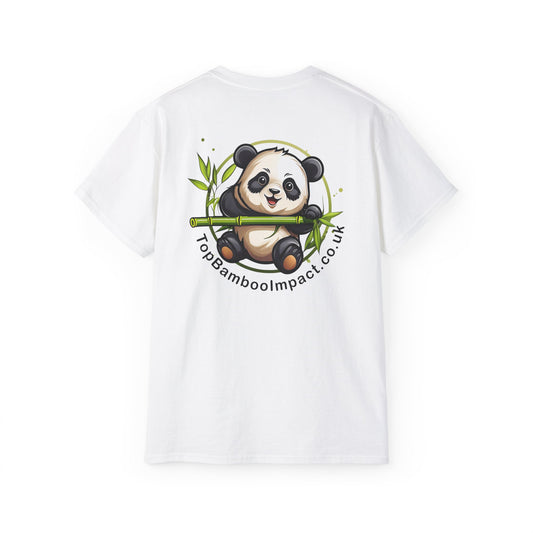 TopBambooImpact Panda Tee, Unisex T-Shirt, Animal Lover Gift, Casual Wear, Eco-Friendly Apparel.